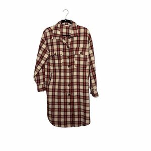 Easel Brown Plaid Shacket